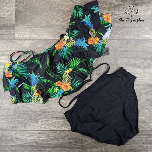 Tempt Me High Waist Off Shoulder Ruffled Bikini Size XS - Picture 2 of 2